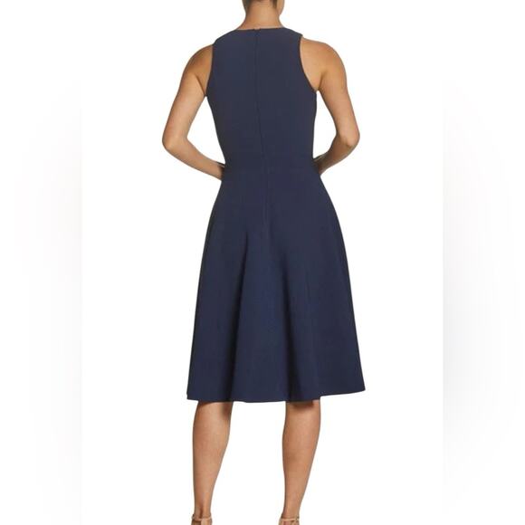 Dress The Population NWTs Catalina Navy Blue Dress size 10 with pockets - Picture 2 of 11